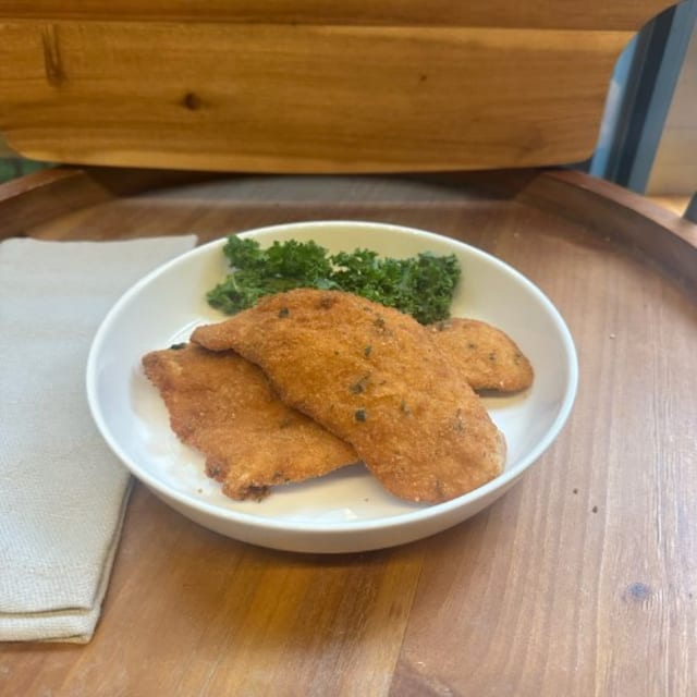 Breaded Chicken Cutlets Dish.