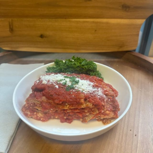 Eggplant Parmigiana Dish.